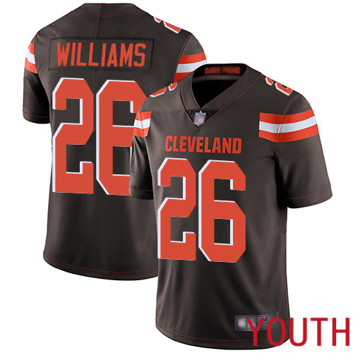 Cleveland Browns Greedy Williams Youth Brown Limited Jersey #26 NFL Football Home Vapor Untouchable->youth nfl jersey->Youth Jersey